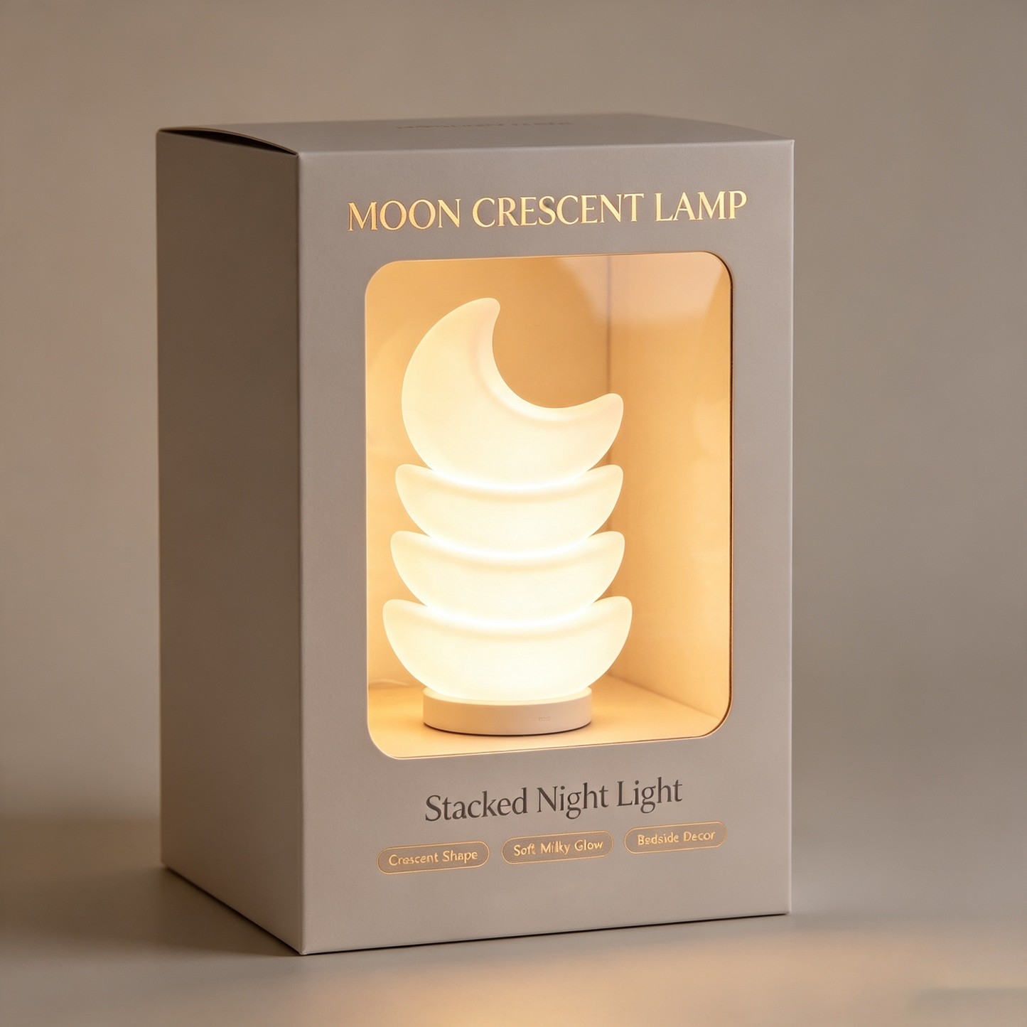 Stacked Crescent Moon LED Table Lamp