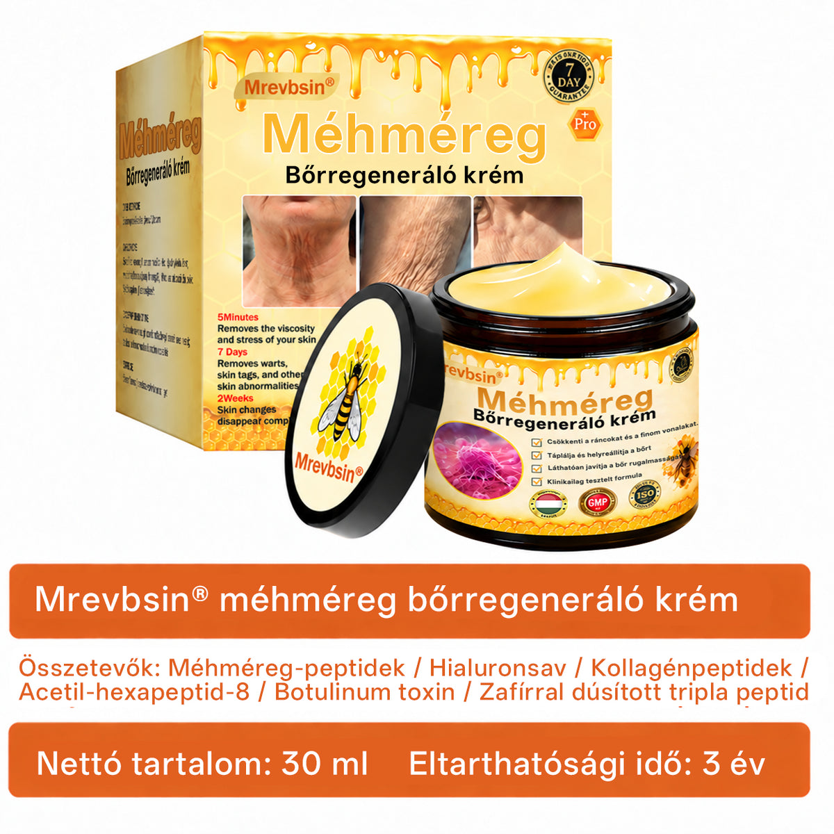 🔥 Hivatalos márkabolt | Mrevbsin® Méhméreg Pro Komplex Krém – Bőrfeszesítő minden bőrtípusra