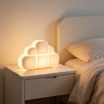 Cute Building‑Block Cloud Table Lamp