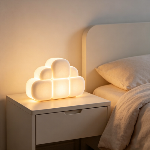 Cute Building‑Block Cloud Table Lamp
