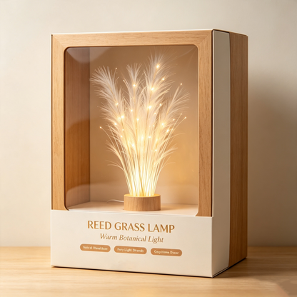 Artificial Pampas Grass Floral LED Table Lamp