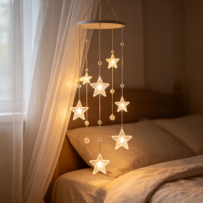 Dreamy Star Beaded Hanging Pendant Light