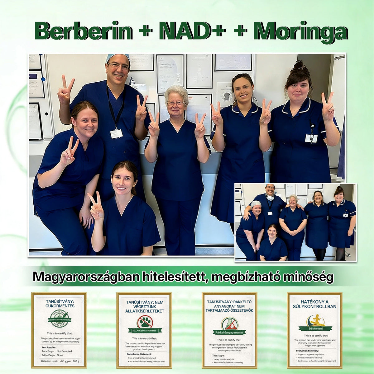 Orvosok által kifejlesztett formula 🛍️ | MREVBSIN® Moringa és berberin × NAD+ – 10 az 1-ben fejlett nano-mikrotűs tapasz (Látható eredmények már 7 nap alatt)