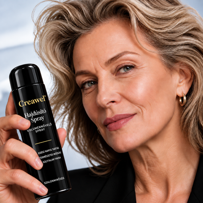 ⏳🔥 KORLÁTOZOTT IDEIG 70% KEDVEZMÉNY! ⏰ Creawel®💎 Barackillatú volumennövelő hajspray – Azonnali hajtőemelés, dúsabb haj és egész napos rugalmas tartás