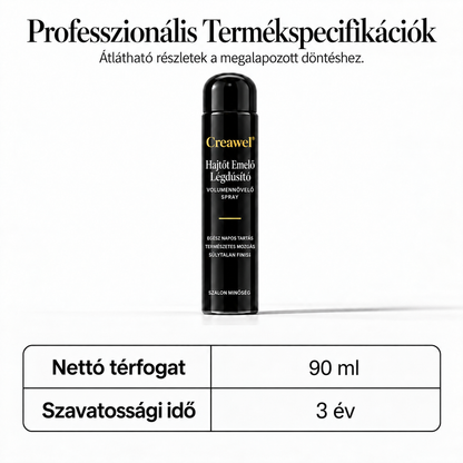 ⏳🔥 KORLÁTOZOTT IDEIG 70% KEDVEZMÉNY! ⏰ Creawel®💎 Barackillatú volumennövelő hajspray – Azonnali hajtőemelés, dúsabb haj és egész napos rugalmas tartás