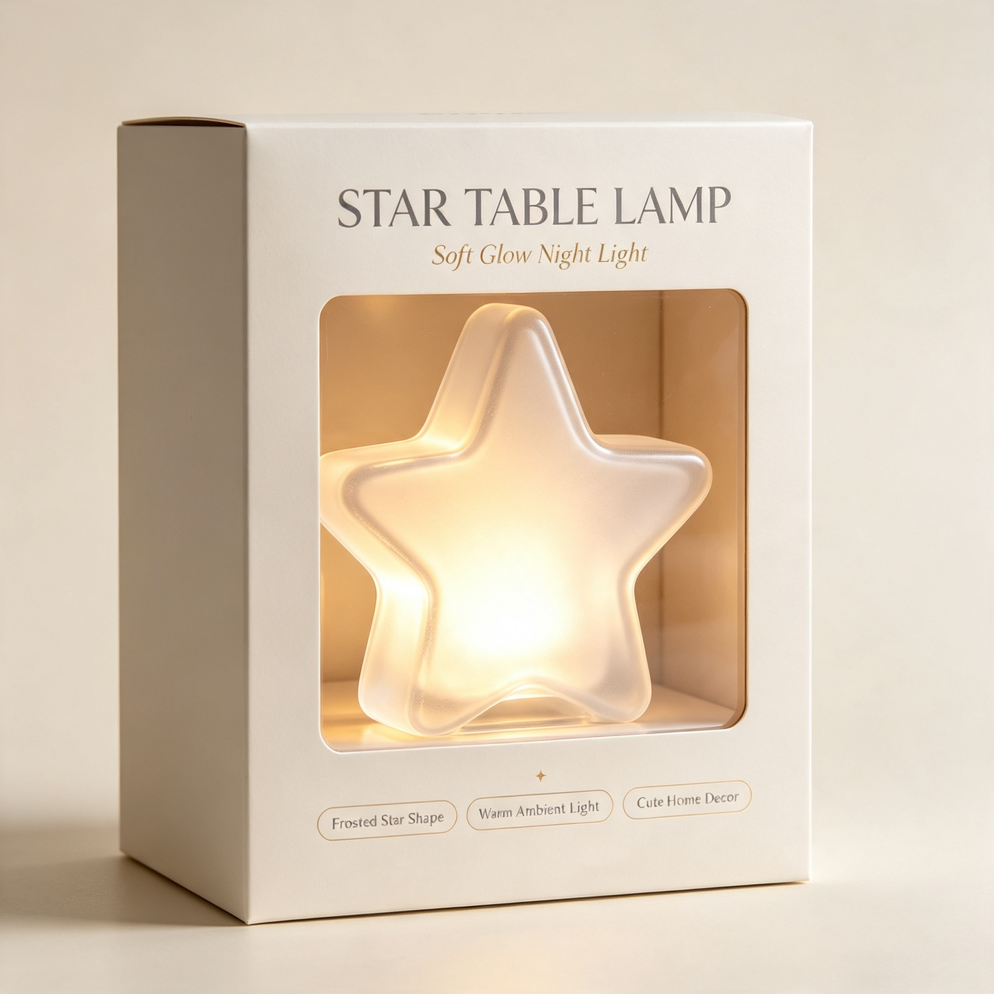 Double‑layer Frosted Star LED Table Lamp