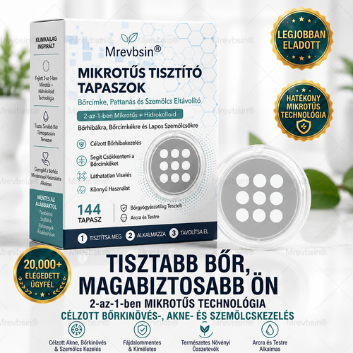 🚚  Mrevbsin® 2 az 1-ben mikrotűs és hidrokolloid tapasz🧑‍⚕️ | Kiálló anyajegyek, aknék, lapos szemölcsök és bőrnövedékek eltávolítására | Segít csökkenteni a ráncokat, hegeket és bőrhibákat