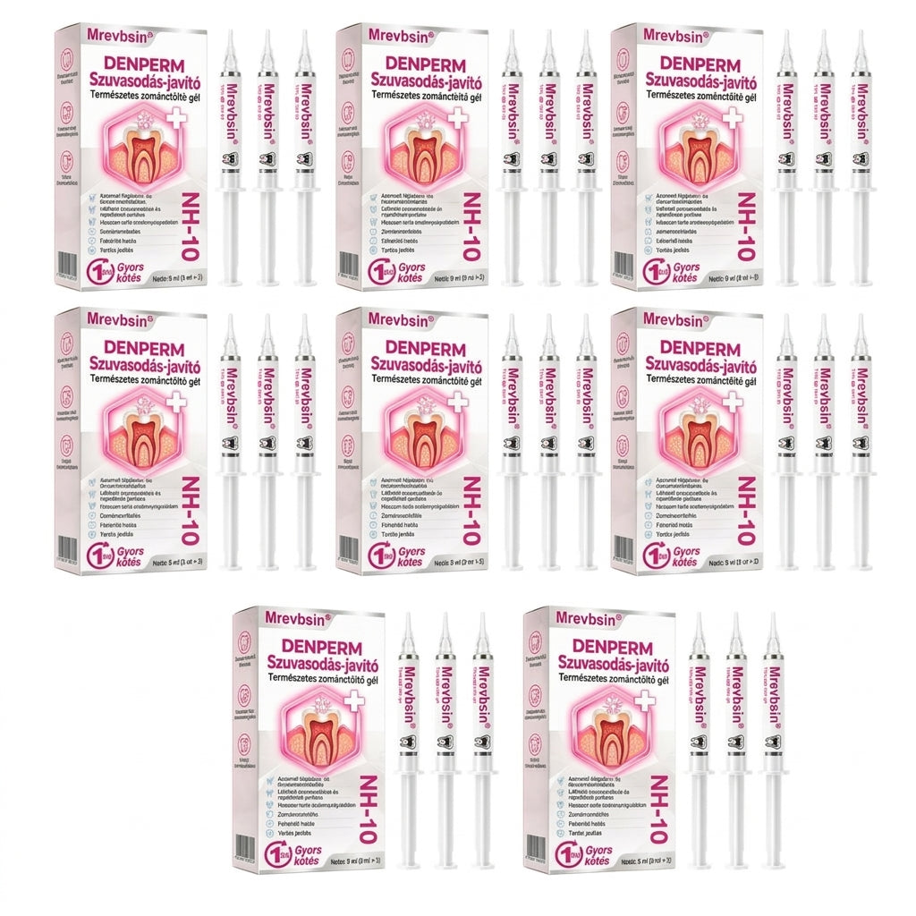⭐👨‍⚕️🦷Mrevbsin® DenPerm – Természetes fogzománc-töltő gél a fogszuvasodás helyreállítására🐟2️⃣