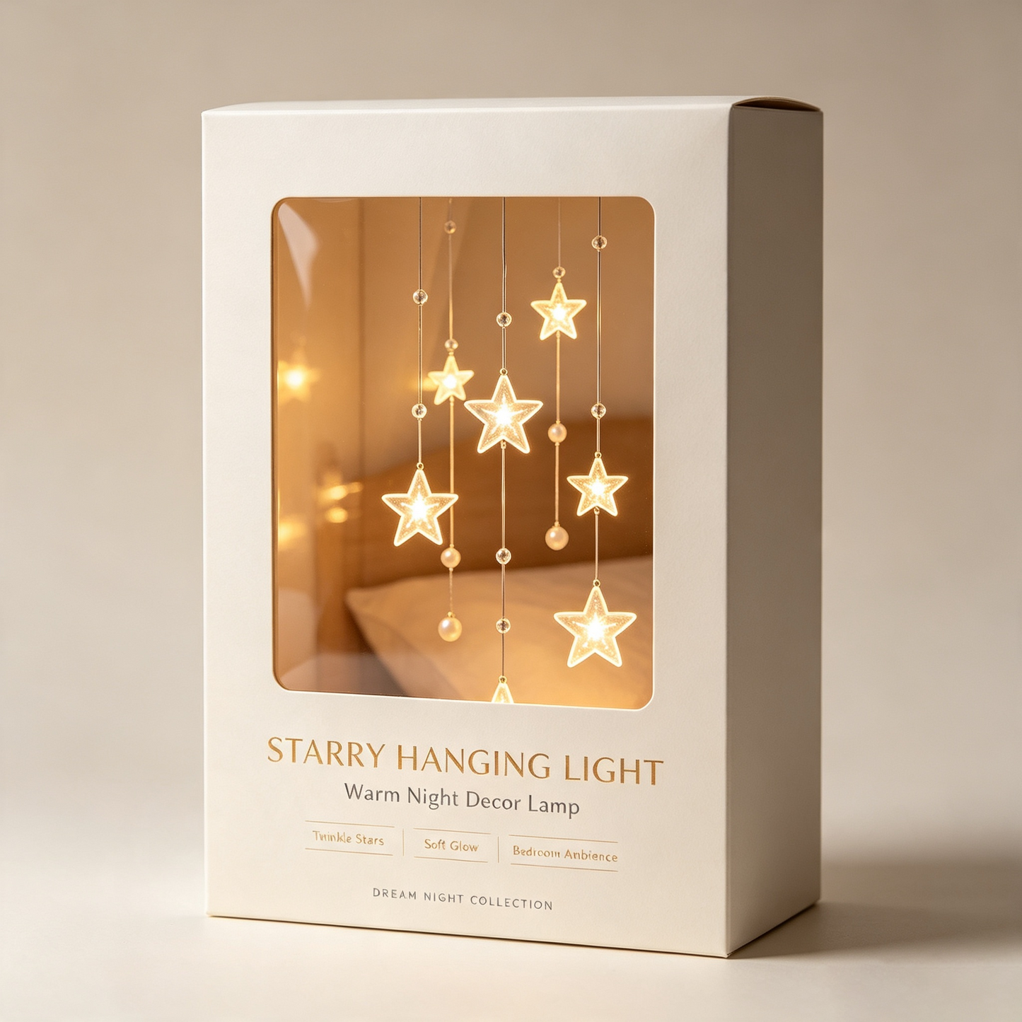 Dreamy Star Beaded Hanging Pendant Light